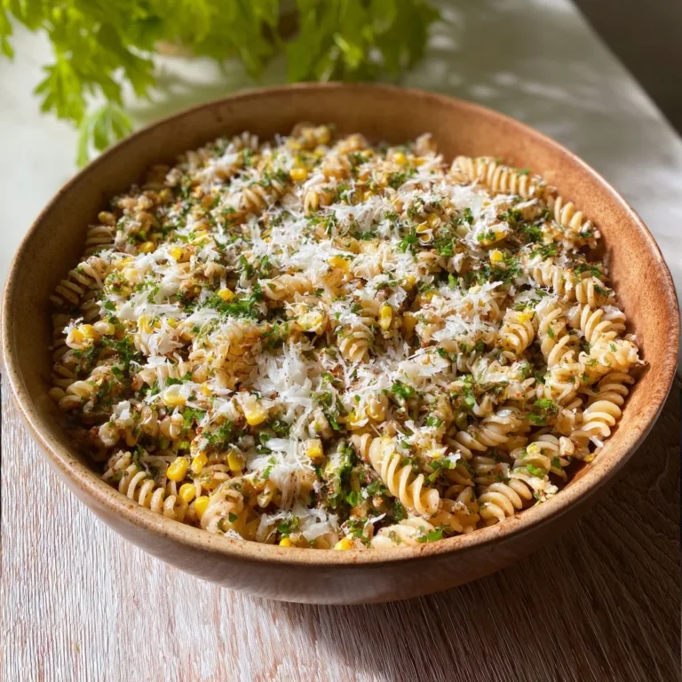 Delicious Street Corn Pasta Salad with fresh ingredients