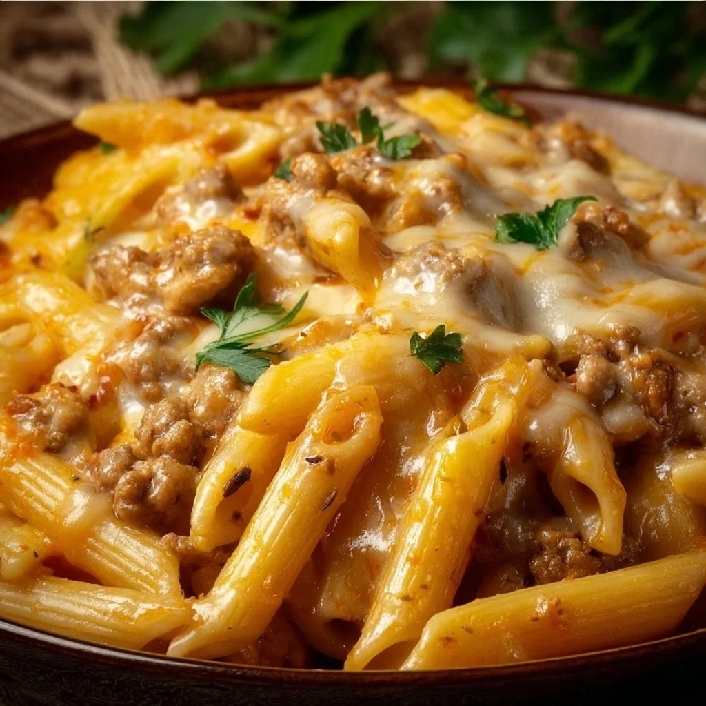 Creamy ground turkey pasta dish inspired by Gordon Ramsay's recipe