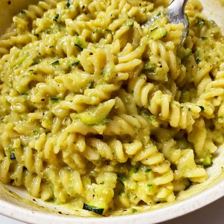 One Tray Zucchini Pasta dish served on a plate with fresh ingredients