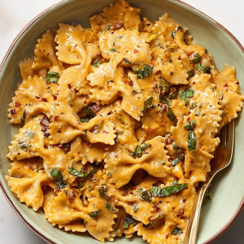 Delicious vegan marry me pasta made with plant-based ingredients